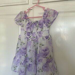 Floral Purple Kids Dress great for Easter!